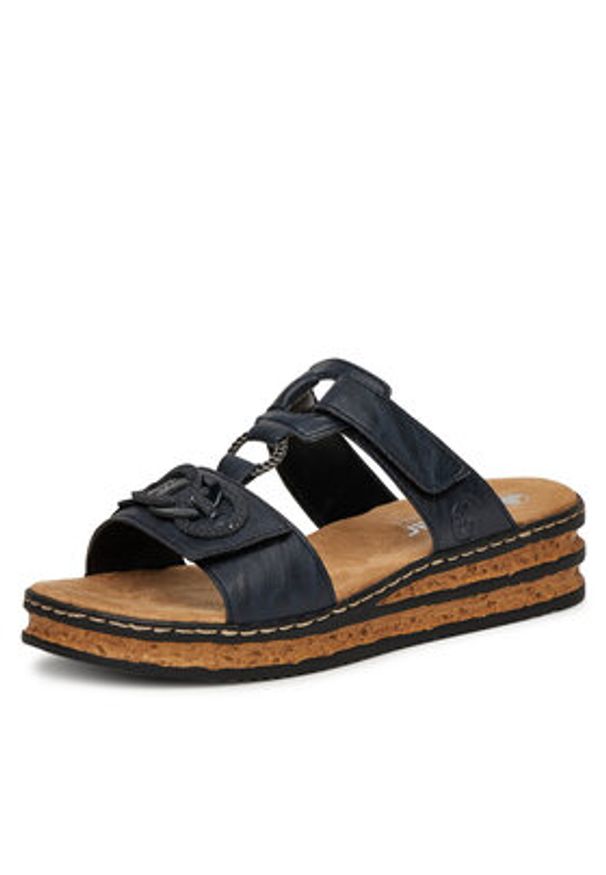 Rieker Klapki CEO-62936-14 Granatowy. Kolor: niebieski