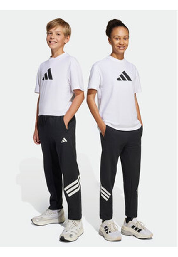 Adidas - adidas Spodnie dresowe Future Icons 3-Stripes JJ4808 Czarny Regular Fit. Kolor: czarny. Materiał: bawełna
