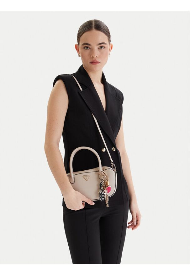 Guess Torebka Davina HWBG98 99050 Beżowy. Kolor: beżowy. Materiał: skórzane