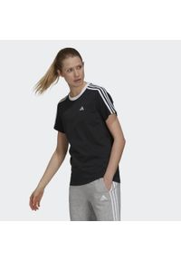 Koszulka fitness damska Adidas Essentials 3-Stripes Tee. Kolor: biały, wielokolorowy, czarny. Sport: fitness