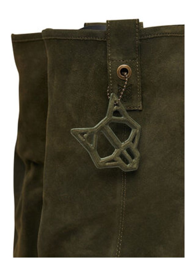 Naked Wolfe Botki Disturb Zielony. Kolor: zielony. Materiał: skóra, zamsz