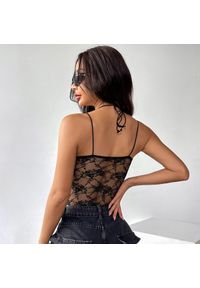 Intica - Body z koronką na specjalne okazje Eirianwen. Kolor: czarny. Materiał: koronka. Wzór: koronka #4