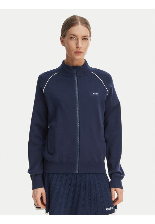 Guess Kardigan V6RQ11 Z4642 Granatowy Regular Fit. Kolor: niebieski. Materiał: syntetyk