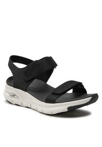 skechers - Skechers Sandały Arch Fit-Touristy 119247/BLK Czarny. Kolor: czarny. Materiał: materiał