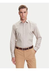 BOSS Koszula H-Joe 50519887 Beżowy Regular Fit. Kolor: beżowy. Materiał: bawełna