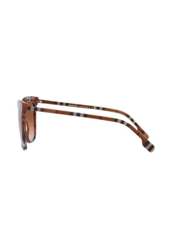 Burberry okulary przeciwsłoneczne damskie kolor czarny. Kolor: brązowy