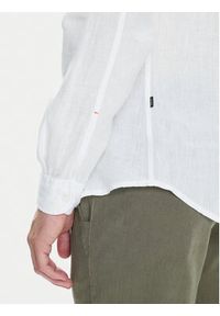 BOSS Koszula 50537369 Biały Regular Fit. Kolor: biały. Materiał: len