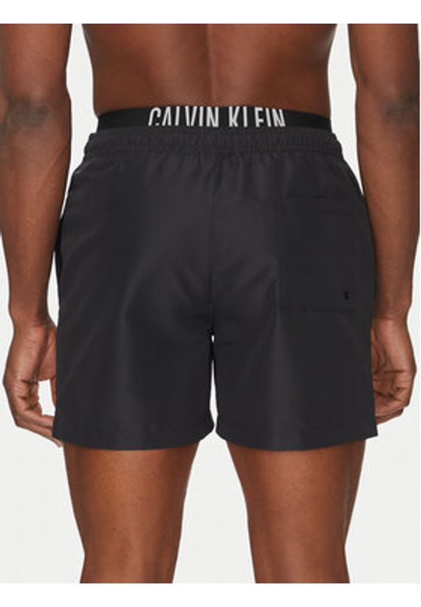 Calvin Klein Swimwear Szorty kąpielowe KM0KM01093 Czarny Regular Fit. Kolor: czarny. Materiał: syntetyk