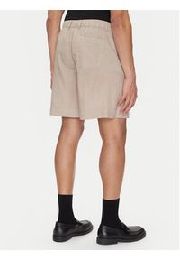 Selected Homme Szorty materiałowe 16097541 Beżowy Loose Fit. Kolor: beżowy. Materiał: len #7