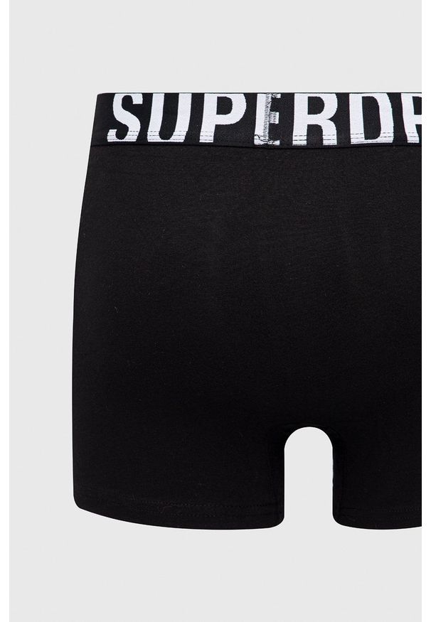 Superdry Bokserki (2-pack) męskie kolor czarny. Kolor: czarny. Materiał: bawełna