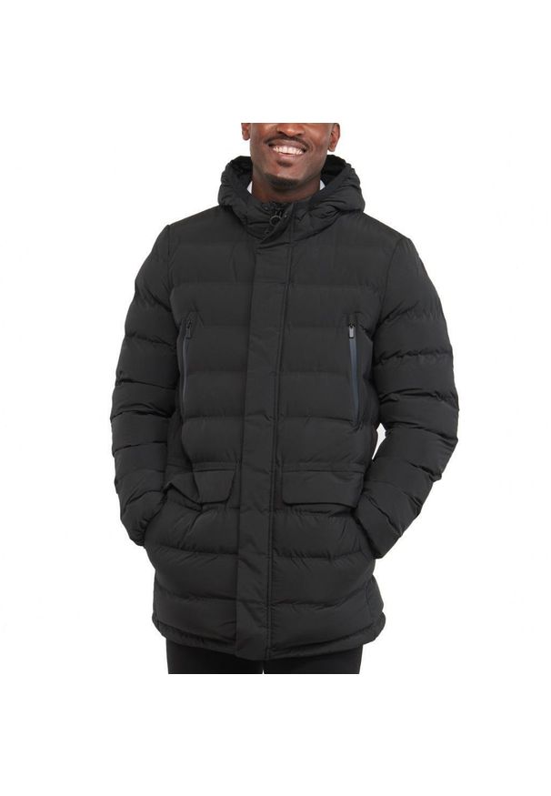 Geox - Kurtka GEOX M SPHERICA PARKA Czarny. Kolor: czarny. Materiał: tkanina. Sezon: zima
