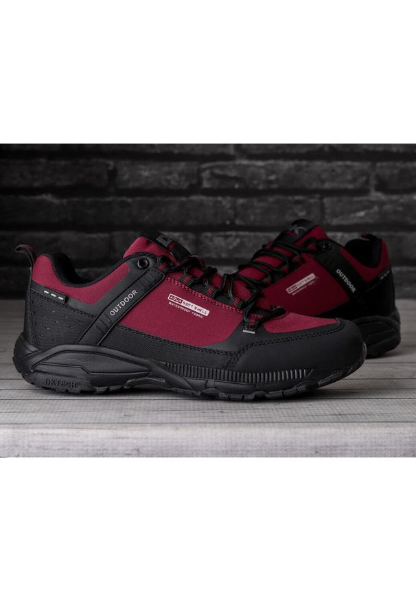Buty męskie sportowe trekkingowe DK PREDATOR. Kolor: czerwony, wielokolorowy, czarny