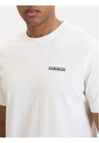 Napapijri T-Shirt S-Flint NP0A4FZZ Écru Regular Fit. Materiał: bawełna #5