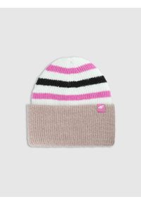 4f - 4F Czapka beanie dziewczęca - multikolor Uniwersalny. Kolor: wielokolorowy
