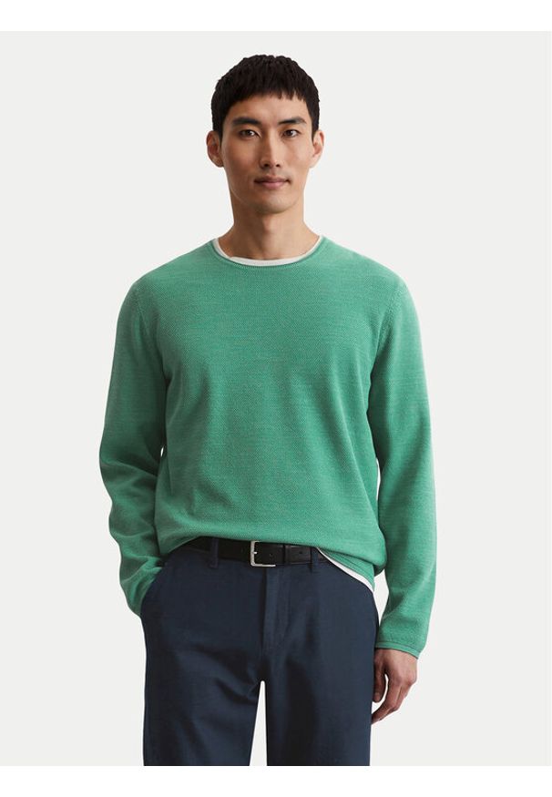 Marc O'Polo Sweter 526 5023 60080 Zielony Regular Fit. Typ kołnierza: polo. Kolor: zielony. Materiał: bawełna