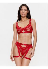 Hunkemöller Biustonosz z fiszbiną Aurelia 199876 Czerwony. Kolor: czerwony. Materiał: syntetyk