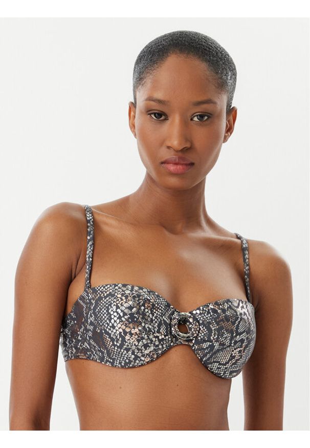 SELMARK - Selmark Góra od bikini BO516 Szary ciemny. Kolor: szary. Materiał: syntetyk