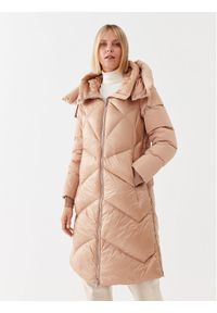 DIEGO M - Diego M Kurtka puchowa 22IP-R402 Beżowy Regular Fit. Kolor: beżowy. Materiał: syntetyk #1