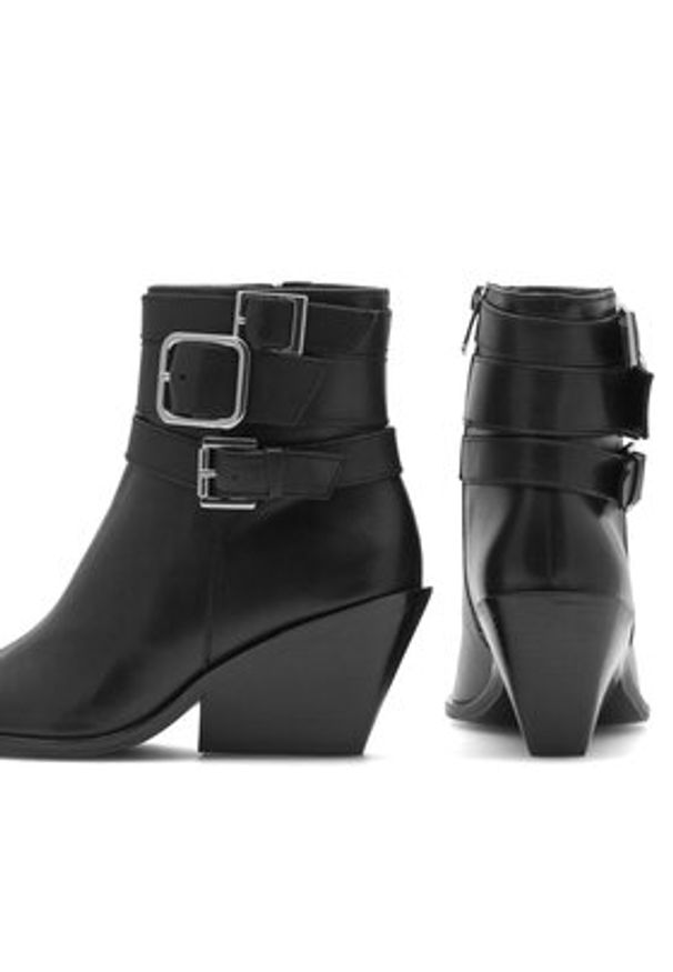 Eva Minge Kowbojki CAREI-110433 Czarny. Kolor: czarny. Materiał: skóra