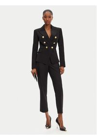 Balmain Marynarka DF1SG008VB00 Czarny Regular Fit. Kolor: czarny. Materiał: wiskoza #4