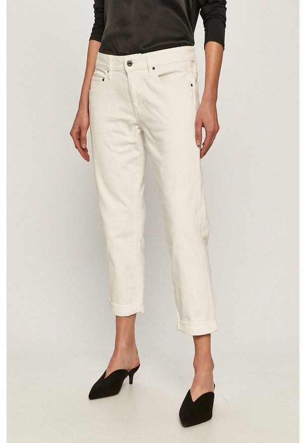 G-Star RAW - G-Star Raw - Jeansy Kate. Kolor: biały. Wzór: gładki