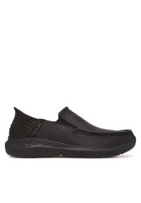 skechers - Skechers Półbuty 204866/BBK Czarny. Kolor: czarny. Materiał: skóra