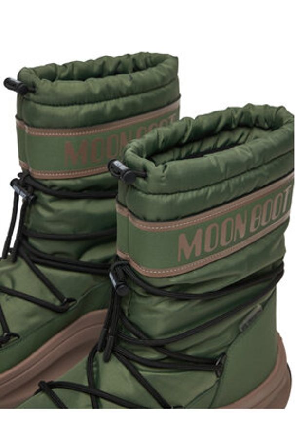 Moon Boot Śniegowce 80D2490010 Zielony. Kolor: zielony. Materiał: skóra
