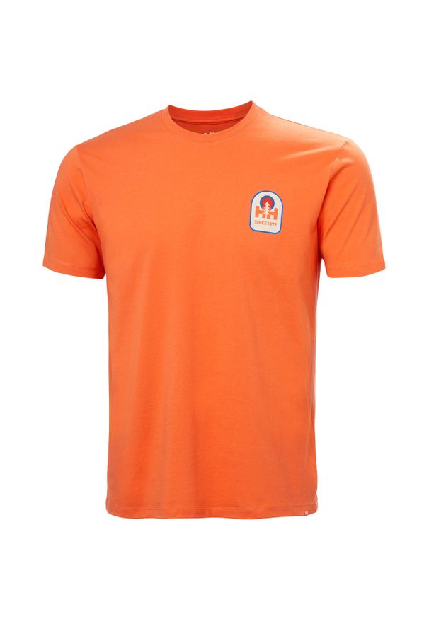 Koszulka Helly Hansen Massif Graphic. Kolor: pomarańczowy