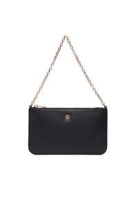 TOMMY HILFIGER - Tommy Hilfiger Torebka Th Icon Chain Shoulder Pouch AW0AW18298 Czarny. Kolor: czarny. Materiał: skórzane #3