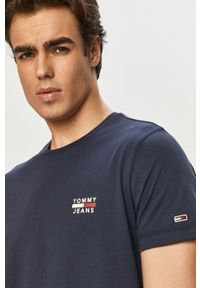 Tommy Jeans - T-shirt DM0DM10099.4891. Okazja: na co dzień. Kolor: niebieski. Materiał: bawełna, dzianina. Styl: casual #2