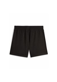 Puma - Damskie strukturalne szorty ESS ELEVATED 5" z wysokim stanem PUMA Black. Stan: podwyższony. Kolor: czarny