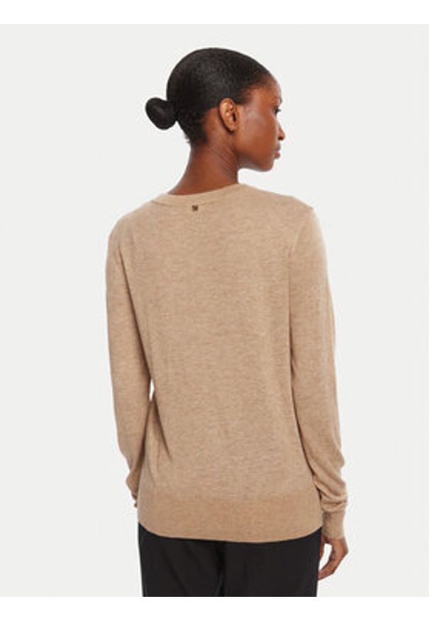 Lola Casademunt by Maite Sweter MF2511012 Beżowy Regular Fit. Kolor: beżowy. Materiał: syntetyk