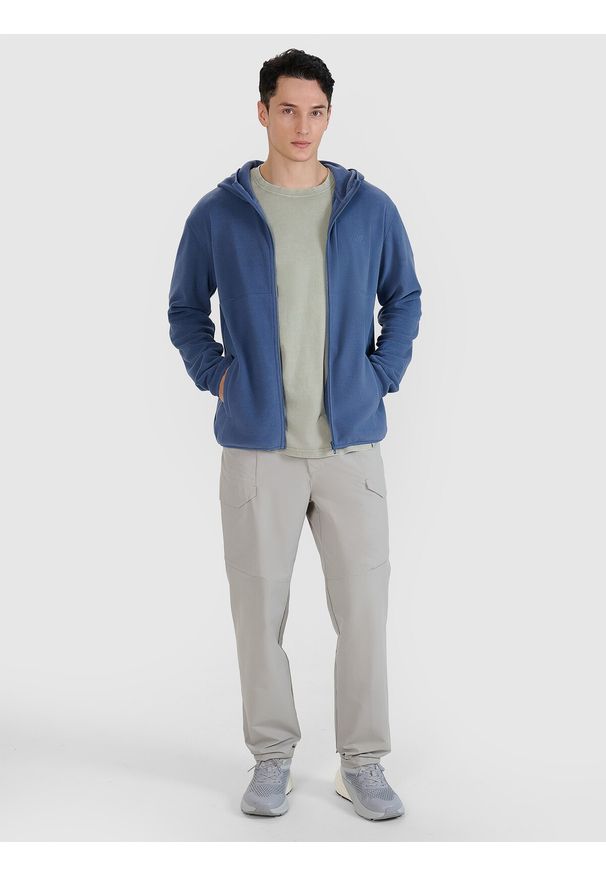 4f - 4F Polar regular z kapturem męski - granatowy XL. Typ kołnierza: kaptur. Kolor: niebieski. Materiał: polar. Wzór: gładki. Sezon: zima. Sport: narciarstwo, turystyka piesza, wspinaczka, snowboard