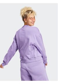 Adidas - adidas Bluza ALL SZN Fleece Sweatshirt IC6450 Fioletowy Loose Fit. Kolor: fioletowy. Materiał: bawełna #7