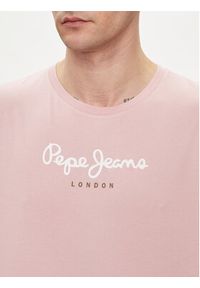 Pepe Jeans T-Shirt Eggo N PM508208 Różowy Regular Fit. Kolor: różowy. Materiał: bawełna