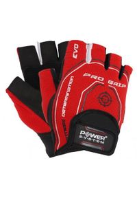 Rękawiczki na siłownię POWER SYSTEM Pro Grip Evo. Kolor: czerwony. Sport: fitness #1