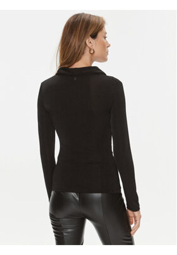 Guess Koszula Milana W2BP43 KBEM0 Czarny Slim Fit. Kolor: czarny. Materiał: syntetyk