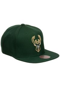 Mitchell & Ness - Czapka z daszkiem do koszykówki Mitchell Snapback Milwaukee zielona. Kolor: zielony. Styl: sportowy #1
