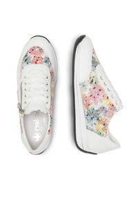 Rieker Półbuty N1112-90 Biały. Kolor: biały. Materiał: skóra, zamsz #4