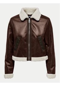only - ONLY Kurtka z imitacji skóry Betty 15322046 Brązowy Regular Fit. Kolor: brązowy. Materiał: skóra #6