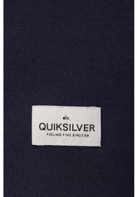 Quiksilver bluza męska kolor granatowy gładka. Okazja: na co dzień. Kolor: niebieski. Materiał: bawełna, włókno, dzianina. Wzór: gładki. Styl: casual #4