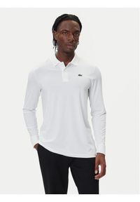 Lacoste Polo DH2615 Biały Regular Fit. Typ kołnierza: polo. Kolor: biały. Materiał: syntetyk