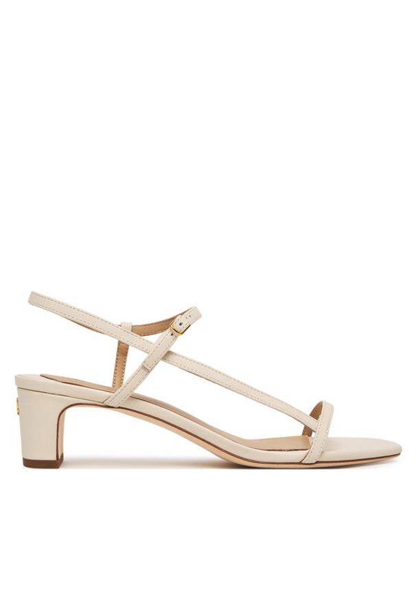 Lauren Ralph Lauren - LAUREN RALPH LAUREN Sandały 802P00097004 Biały. Kolor: biały. Materiał: skóra