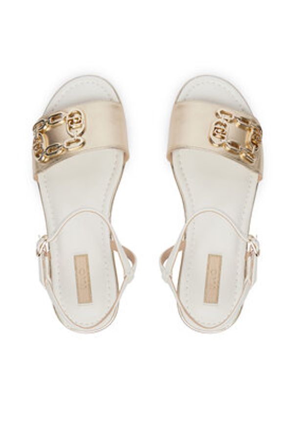 Liu Jo Sandały Flo 01 SA6137 PX026 Złoty. Kolor: złoty. Materiał: skóra