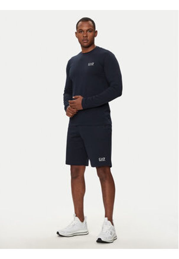 EA7 Emporio Armani Szorty sportowe 8NPS65 PJVRZ 0562 Granatowy Regular Fit. Kolor: niebieski. Materiał: bawełna. Styl: sportowy