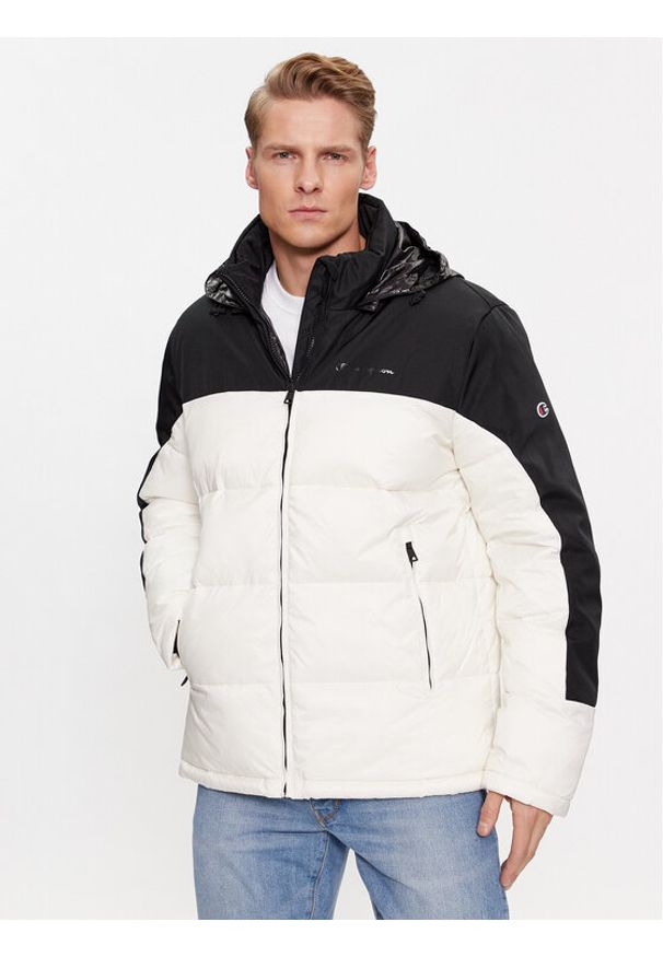 Champion Kurtka przejściowa Jacket 219191 Écru Regular Fit. Materiał: syntetyk