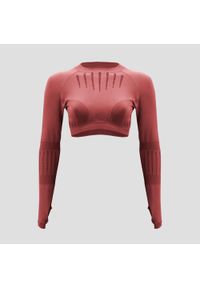 LEGEA - Crop top do treningu RUE z długimi rękawami. Kolor: różowy. Materiał: nylon, elastan. Długość rękawa: długi rękaw. Długość: długie #1