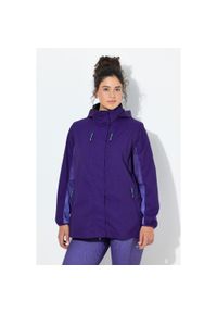 ULLA POPKEN - Damskie Kurtka funkcjonalna 2 w 1 wodoodporna odpinane rękawy. Kolekcja: plus size. Kolor: fioletowy. Materiał: poliester, materiał. Sport: turystyka piesza #1