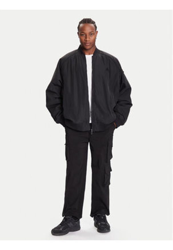Adidas - adidas Kurtka bomber Teamgeist JW3498 Czarny Loose Fit. Kolor: czarny. Materiał: syntetyk
