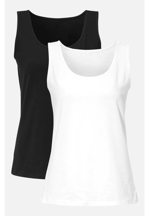 Cellbes - Dżersejowa koszulka ze stretchem 2 sztuki. Kolor: biały, czarny, wielokolorowy. Materiał: jersey